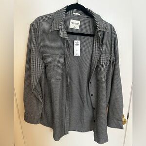 Abercrombie & Fitch Black and White Checkered Shirt